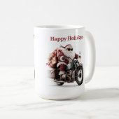 Biker Weihnachtsmann Weihnachtskaffee-Pause Kaffeetasse (VorderseiteRechts)