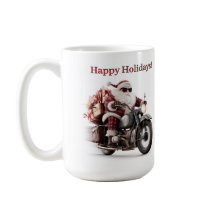 Biker Weihnachtsmann Weihnachtskaffee-Pause