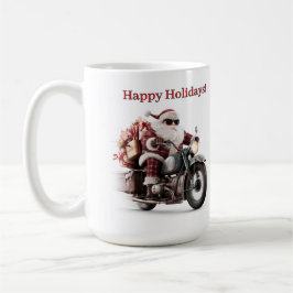 Biker Weihnachtsmann Weihnachtskaffee-Pause Kaffeetasse