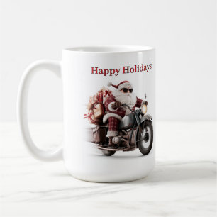 Biker Weihnachtsmann Weihnachtskaffee-Pause Kaffeetasse