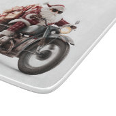 Biker-Weihnachtsmann-Weihnachtsküchen-Abenteuer Schneidebrett (Ecke)