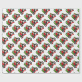 Biker Weihnachtswrapping Paper Geschenkpapier (Flach)