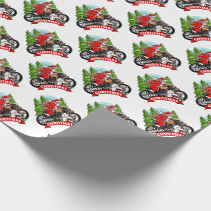 Biker Weihnachtswrapping Paper Geschenkpapier