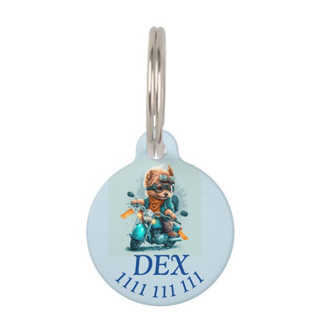 Bikerdoggies Haustier-ID Haustiermarke (Vorderseite)