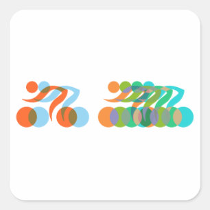 Bikerfreak Quadratischer Aufkleber