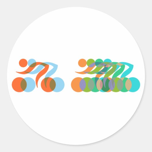 Bikerfreak Runder Aufkleber (Vorderseite)