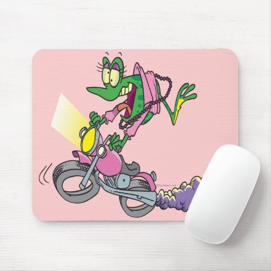 Bikerfrosch-Frosch-Cartoon Mousepad (Mit Mouse)