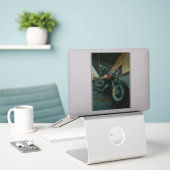 Bikergeschenke Aufkleber (Laptop auf Schreibtisch)