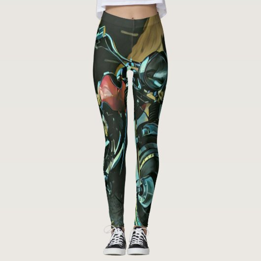 Bikergeschenke Leggings (Vorderseite)