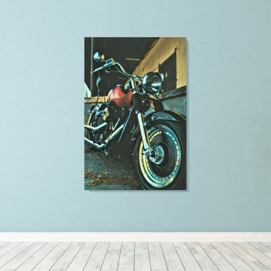 Bikergeschenke Leinwanddruck (Insitu (Holzboden))