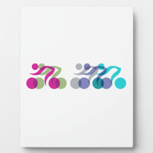 Bikergruppe Fotoplatte