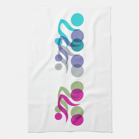 Bikergruppe Geschirrtuch (Vertikal)