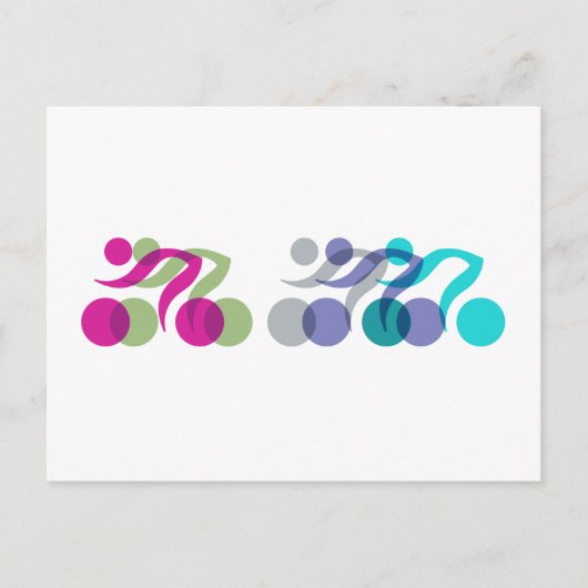 Bikergruppe Postkarte (Vorderseite)