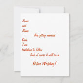 Bikerhochzeit speichert das Datum Einladung (Rückseite)