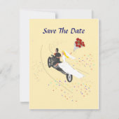 Bikerhochzeit speichert das Datum Save The Date (Vorderseite)