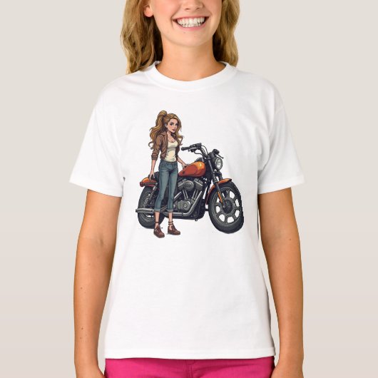 Bikerin T-Shirt (Vorderseite)