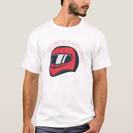 Bikerleben: Helmspass T-Shirt (Vorderseite)