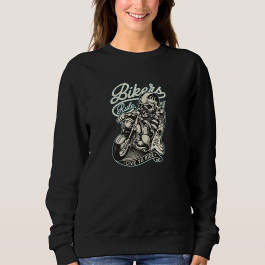 Bikerregel Sweatshirt (Vorderseite)