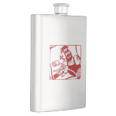 Bikerroter Edelstahlkolben Flachmann (Rechts)