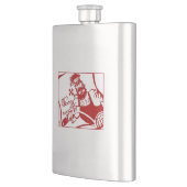 Bikerroter Edelstahlkolben Flachmann (Links)