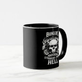 Bikers Born In Straight From Hell, Mug Tasse (VorderseiteRechts)