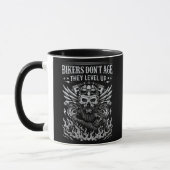 Bikers Don'T Age They Level Up, Mug Tasse (Links)