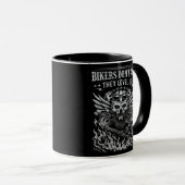 Bikers Don'T Age They Level Up, Mug Tasse (VorderseiteRechts)