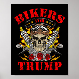 Bikers For Trump Motorradclub-Mitglieder Poster