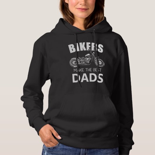 Bikers Make The Best Dads Fathers Motorcycle Hoodie (Vorderseite)