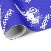 Bikers Motocross Dirt Bikers Mud Spritzer Braap! Geschenkpapier (Rolleneckpunkt)
