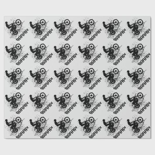 Bikers Motocross Dirt Bikers Mud Spritzer Braap! Geschenkpapier (Flach)