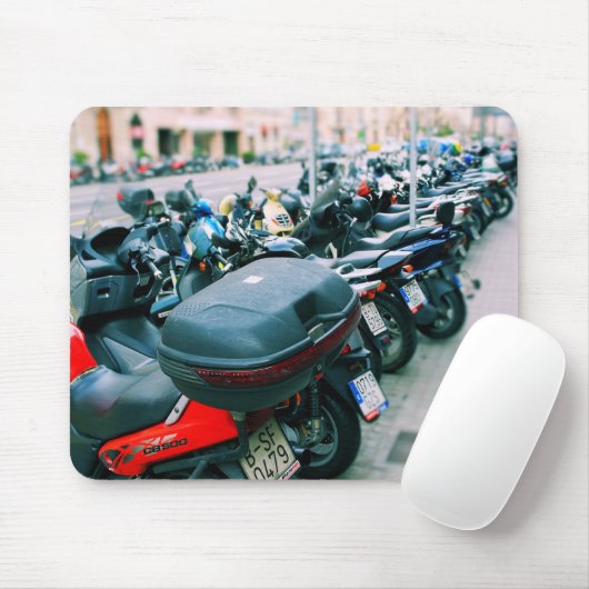 Bikers Row Barcelona Mousepad (Mit Mouse)