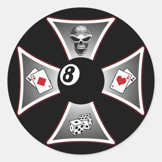 Bikersticker Runder Aufkleber (Vorderseite)