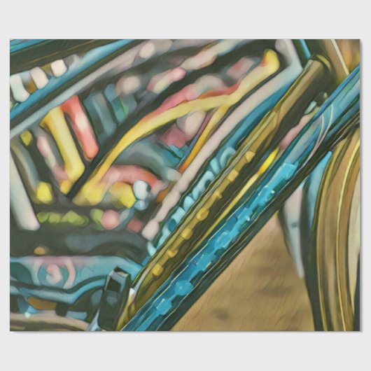 Bikes Artwork Geschenkpapier (Flach)