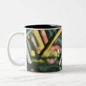Bikes Artwork Zweifarbige Tasse (Links)