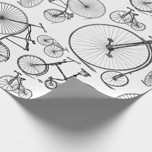 Bikes & Bicycle CUSTOM BG FARBE Geschenkpapier (Ecke)