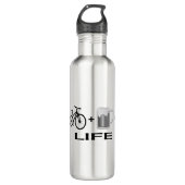 Bikes & Bier! Edelstahlflasche (Vorderseite)