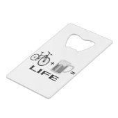 Bikes & Bier! Geldbeutel Flaschenöffner (Rückseite Schrägansicht)