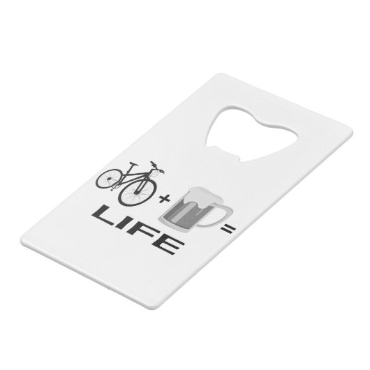 Bikes & Bier! Geldbeutel Flaschenöffner (Rückseite Schrägansicht)