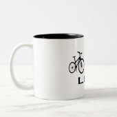 Bikes & Bier! Zweifarbige Tasse (Links)