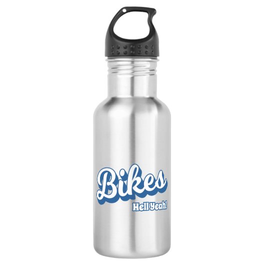 Bikes Hell Yeah! Edelstahlflasche (Vorderseite)