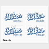 Bikes Hell Yeah! Rechteckiger Aufkleber (Blatt)
