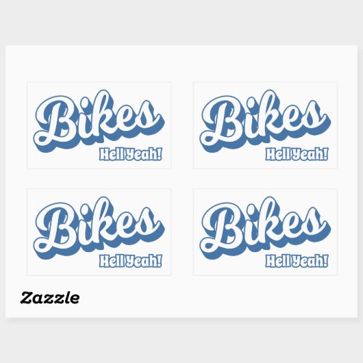 Bikes Hell Yeah! Rechteckiger Aufkleber (Blatt)
