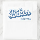 Bikes Hell Yeah! Rechteckiger Aufkleber (Tasche)