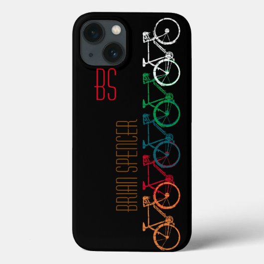 Bikes in verschiedenen Farben personalisiert Case-Mate iPhone Hülle (Rückseite)