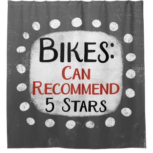 Bikes Review 5 Stars Duschvorhang (Vorderseite)