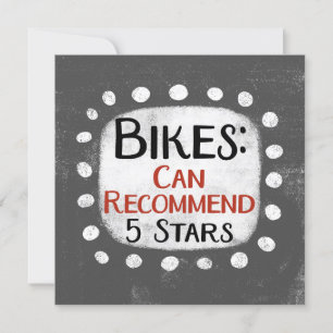 Bikes Review 5 Sterne Grußkarte Karte