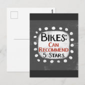 Bikes Review 5 Sterne Postkarte (Vorne/Hinten)