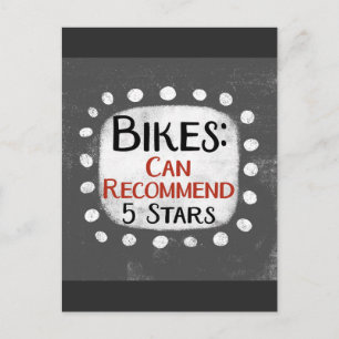 Bikes Review 5 Sterne Postkarte