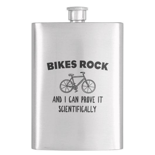 Bikes Rock und ich kann es wissenschaftlich beweis Flachmann (Vorderseite)